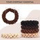 Elastic Hair Ties for Women - No Damage, No Slip, No Pull Hair Bands - Comfortable Handmade Braided Polybands for Girls - 10-Pack Multi Colors Polyester Scrunchies