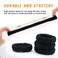 No Damage Soft Polyester Hair Ties, No Tug Scrunchies Hair Bands with Strong Elasticity &ndash; Black