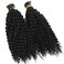 Long Kinky Curly Pre Bonded Fusion I Tip Human Hair Extension Mongolian Human Hair I Tip Hair Extensions 100g/100 strands (20inch 100Strands, #Natural Color)