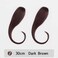 Human Hair Front Hairline Extension Easy Wear Clip in Bangs for Women 2 pcs 12" Dark Brown