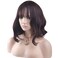 BERON 14 Inches Brown Wig Short Wavy Wig Brown Wigs with Bangs Bob Wig Brown Wig for Women Wig Cap Include
