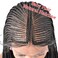 Braided Wigs for Black Women Hand Tied Swiss Lace Front Natural Looking Twist Micro Box Braids Wig with Baby Hair Synthetic Long Lightweight Hair Wig(13X7", 30 Inch, #1B Black)