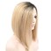 Melody Blonde Ombre Lace Front Wig With Dark Roots Mixed 2tone Short Bob Brown Gold Synthetic Lace Front Wigs For Women Hairstyle Heat Resistant Fiber Hair 14 Inch &hellip;