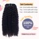Afro Kinky Curly Clip in Hair Extensions for Black Women, 9A Brazilian Remy Human Hair 3C 4A Hair Clip Ins Natural Black Color, Double Lace Wefts, 120 Gram 12Inch
