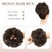FESHFEN Messy Bun Hair Piece - Large Wavy Curly Elastic Hair Bun Scrunchies Ponytail Extensions Synthetic Chignon Hairpieces for Women, Medium Chestnut Brown 1.94oz
