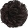 FESHFEN Messy Bun Hair Piece - Large Wavy Curly Elastic Hair Bun Scrunchies Ponytail Extensions Synthetic Chignon Hairpieces for Women, Dark Brown 1.94oz
