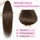 REECHO Ponytail Extension Drawstring Long Straight Ponytail Extensions 30&rdquo; Natural Silky Soft Clip in Ponytail Hair Extensions Synthetic Hairpiece for Women, Medium Brown