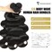 Human Hair Bundles 16 18 20 Inch Body Wave Bundles Human Hair 100% Unprocessed 12A Brazilian Raw Virgin Hair 3 Bundles Real Human Hair Extensions Natural Color