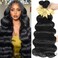 Human Hair Bundles 16 18 20 Inch Body Wave Bundles Human Hair 100% Unprocessed 12A Brazilian Raw Virgin Hair 3 Bundles Real Human Hair Extensions Natural Color