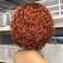 Derun Curly Bob Lace Front Wig Human Hair 13&times;6 T Part Lace Front Short Bob Wigs Ginger Orange Remy Hair For Women (8 Inch,Orange,T Lace)