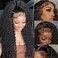 13x6 Full Lace Front Wigs Human Hair Pre Plucked Deep Wave 180 Density HD Lace Frontal Wig With Baby Hair Transparent Glueless Deep Curly Human Hair Wigs for Women&hellip; (Natural Color, 20 Inch)