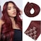 Clip in Hair Extensions Real Human Hair 22 Inch Wine Red 99 J Seamless Clip in Hair Extensions Burgundy Human Hair 120g Full Head Silky Straight Long 7Pcs Human Hair Clip in Extensions for Black Women