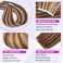 Tape in Hair Extensions Human Hair Color Chocolate Brown and Caramel Blonde Remy Hair 18 inches 20pcs 50g/pack Straight Seamless Skin Weft Tape in Human Hair Extensions(18inch,#4p27,50g)