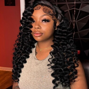 Glueless Wigs Human Hair Pre Plucked Pre Cut Loose Deep Wave 28Inch 5x5 HD Lace Closure Wigs Human Hair Wear And Go Glueless Wigs Loose Deep Wave Lace Front Wigs Human Hair Wet and Wavy