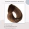 Sew in Hair Extensions Real Human Hair, Weft Hair Extensions Human Hair Bundles 16 Inch 100G Dark Brown Balayage Light Brown Sew in Hair Extensions Hand Tied Weft Hair Extensions Human Hair for Women