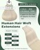 Ugeat Blonde Weft Hair Extensions Human Hair 24 inch Remy Real Hair Sew in Extensions Platinum Blonde Long Hair Extensions Weft For Women 105G
