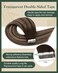 Ugeat Tape in Hair Extensions Human Hair Balayage Seamless Tape in Hair Extensions Dark Brown Mix Ash Brown Ombre Real Hair Tape in Extensions Remy Human Hair Straight 18 inch 50G 20Pcs