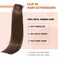 Medium Brown Hair Extensions Real Human Hair Clip in Hair Extensions 70g 7pcs 12inch,Soft &amp; Natural Straight Double Weft Remy Hair for Women 12in #4 Chocolate Brown Hair Extensions