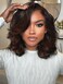 UNICE 12 inch Loose Wavy Short Bob Wigs human Hair Chestnut Brown 13x4 HD Lace Front Glueless Wigs Human Hair Pre Plucked Pre Cut Lace Bleached Knots Ready to Wear Wig