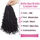 Unionbeauty 8 Packs 10 Inch Boho Box Braids Crochet Hair Goddess Box Braids Crochet Hair for Black Woman with Curly Ends Bohemian Hippie Crochet Braids Hair Synthetic Braiding Hair Extension for Kids
