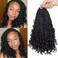 Unionbeauty 8 Packs 10 Inch Boho Box Braids Crochet Hair Goddess Box Braids Crochet Hair for Black Woman with Curly Ends Bohemian Hippie Crochet Braids Hair Synthetic Braiding Hair Extension for Kids