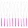 SIVOTE 10-Piece Hair Extension Loop Tool Set, Pink - Threader, Pulling Hook, and Bead Device - Tools for Seamless Hair and Feather Extensions, Micro Rings, Nano Beads