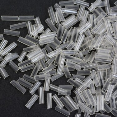 250 Pieces Hair Extensions Tube Clear Tubes Hair Extensions Tools for Hair Extensions