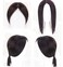 Clip In Forehead Hairpiece Straight Middle Part Neck-Length Women Hair Topper Extension Dark Reddish Brown