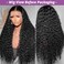 28 Inch Deep Wave Lace Front Wigs Human Hair 13x6 Curly HD Transparent Lace Front Wigs Human Hair 210% Density Pre Plucked with Baby Hair