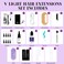 V Light Hair Extensions Kit, UV Light Extensions, V Light Hair Glue*4, V Light Hair Extensions glue romover*4, v light hair comb*2, hair extensions clip*2.