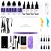 V Light Hair Extensions Kit, UV Light Extensions, V Light Hair Glue*4, V Light Hair Extensions glue romover*4, v light hair comb*2, hair extensions clip*2.