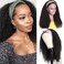 Nadula Hair 10A Afro Malaysian Kinky Curly Human Hair Half Wig WEAR WITH OR WITHOUT Headband For Women, 100% Virgin Human Hair Headband Curly 3/4 Half Wigs Gluless 150% Density Natural Color (16inch)