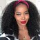 Nadula Hair 10A Afro Malaysian Kinky Curly Human Hair Half Wig WEAR WITH OR WITHOUT Headband For Women, 100% Virgin Human Hair Headband Curly 3/4 Half Wigs Gluless 150% Density Natural Color (16inch)