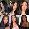 SCENTW Straight V Part Wig Synthetic Black Upgrade U Part Wigs for Black Women Glueless Full Head Clip In Hair Extensions Wig V Shape No Leave Out Wigs for Women Natural soft 150% Density(1B)