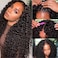 V Part Wig Human Hair No Leave Out Upgrade Curly V Part Wig Human Hair Wig for Women 150% Density V Part Wig No Glue No Sew Clip In Half Wig Natural Color 16 Inch