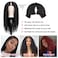 V Part Wig Human Hair No Leave Out Upgrade Curly V Part Wig Human Hair Wig for Women 150% Density V Part Wig No Glue No Sew Clip In Half Wig Natural Color 16 Inch