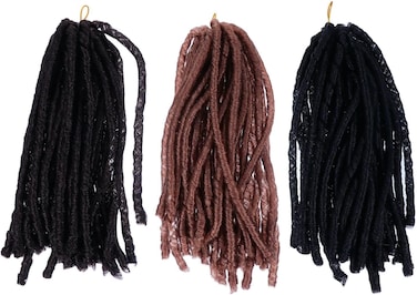 VALICLUD 3pcs Long Dreadlock Wig Cosplay African American Wig Twist Hair Crochet Braids Wigs Synthetic Hair Wig for Women Men Christmas Costume Party (Mixed Pattern)