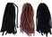 VALICLUD 3pcs Long Dreadlock Wig Cosplay African American Wig Twist Hair Crochet Braids Wigs Synthetic Hair Wig for Women Men Christmas Costume Party (Mixed Pattern)
