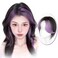 Long Hair Topper with Bangs Clip in, 3D French Bangs Topper Black with Purple Highlight Color Flat Wispy Bangs 10inch Curtain Bangs Fake Fringe 360&deg; Cover Hair Piece for Women(10", #P1BPURPLE)