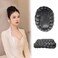 Large Size Braided Hair Bun Hairpiece Bride Hair Bun Clip in Synthetic Hair Updo Twisted Chignon Bun Ponytail Hair Extensions Hair Donut China Buns Hair Piece for Women(#1B, VM212)
