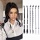 Box Braided Hair Extensions 6PCS Set, 12inch Handmade Fishtail Micro Box Braids Pony Tail Clip-in Hairpiece Black Grey Braided Ponytail Hair Piece with Accessories for Women(#Gray, 12")
