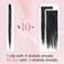 24 Inch Clip in Dreadlock Hair Extensions 10Clips 40 Strands Synthetic Handmade Soft Clip In Dreads Extensions for Women,Black