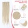 24 Inch Clip in Dreadlock Hair Extensions 10Clips 40 Strands Synthetic Handmade Soft Clip In Dreads Extensions for Women,613 Blonde