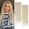 24 Inch Clip in Dreadlock Hair Extensions 10Clips 40 Strands Synthetic Handmade Soft Clip In Dreads Extensions for Women,613 Blonde