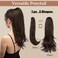 Clip in Ponytail Extension Dark Brown 18 Inch Pony Tails Hair Extensions for Women Long Straight Curly Tail Ponytail Hair piece Synthetic Fake Versatile Pony
