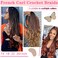 8Packs French Curl Crochet Braids Hair-14 Inch Boho Crochet braids Goddess Box Braids Crochet Hair Pre Looped French Curly Braiding Hair Crochet Box Braids Hair for Black Women (1B/Bug#)&hellip;