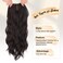 QGZ Hair Toppers for Women 20 Inch Long Wavy Curly Synthetic Hair Piece for Women with Thinning Hair,3 Clips Middle Parting Wiglets with Fringe Bangs(Dark Brown)
