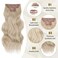 Vigorous Clip in Hair Extensions 20Inch Blonde Hair Extensions Clip Ins 4Pcs Long Wavy Soft Synthetic Hairpieces for Women
