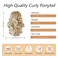 Vijiv Drawstring Ponytail Extension 12 Inch Curly Ponytail for White Women Human Hair Short Synthetic Pony Tails Hair Extensions Ponytail Claw Clip in Hair Piece for Women Updo Wig Blonde Highlights