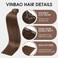 VINBAO Clip in Human Hair Extensions Chocolate Brown Clip in Hair Extensions Brown For Women 16in 7pcs 140g Dark Brown Human Hair Extensions Human Hair Clip in Extensions (#HC4,16'')